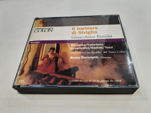 Il Barbiere Di Siviglia, Rossini, Colón - 3cd 1997 Nacional