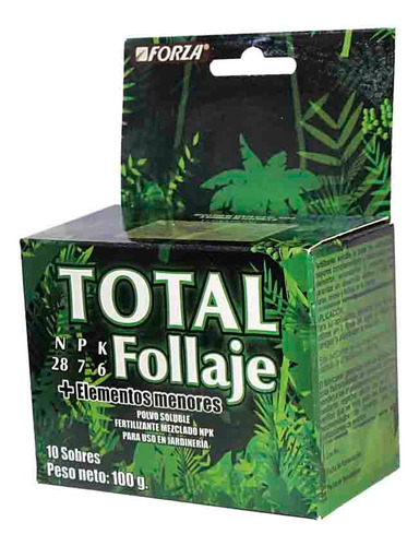 Forza Total Soluble Follaje X10 Sobres