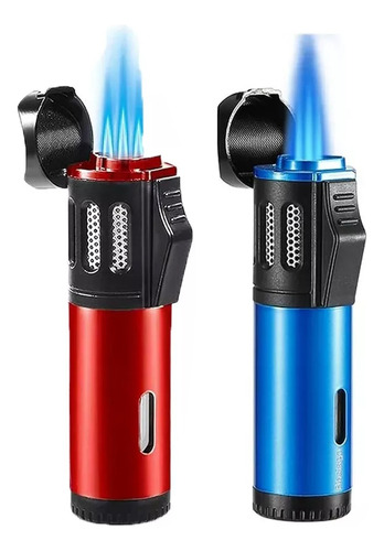 2pzs Encendedore Gas Recargables Antorcha Triple 3 Chorros