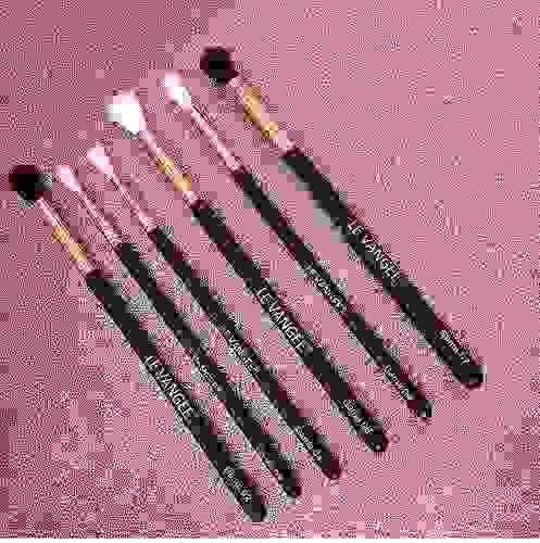 6 Pincéis Esfumar Iluminar P Olhos Le Vangee Brinde +