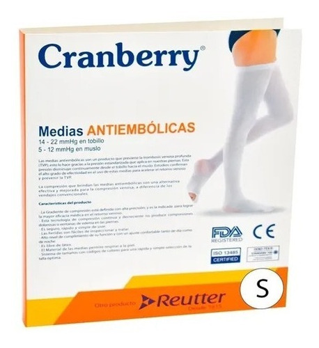 Medias Antiembólicas Talla S Cranberry