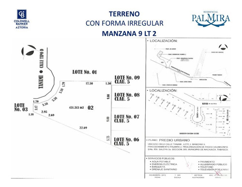 Manzana 9 Lote 2 Palmira