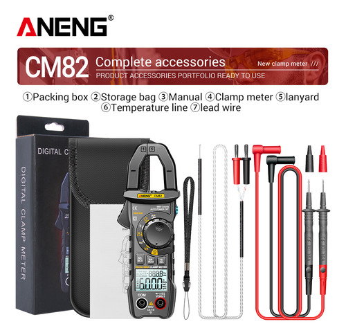 Pinza Amperimétrica Clamp Ncv Medidor Digital De Corriente C