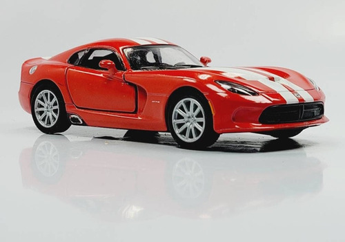 Dodge Viper Srt Red Strippes Auto Metal Miniatura Escala 