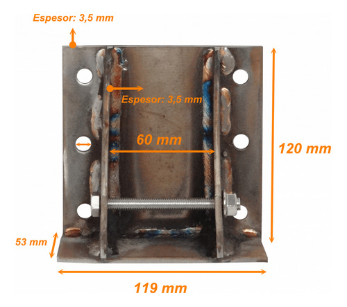 Linkmade Alta Resistencia Base Para Anclaje Mastiles Piso-mu