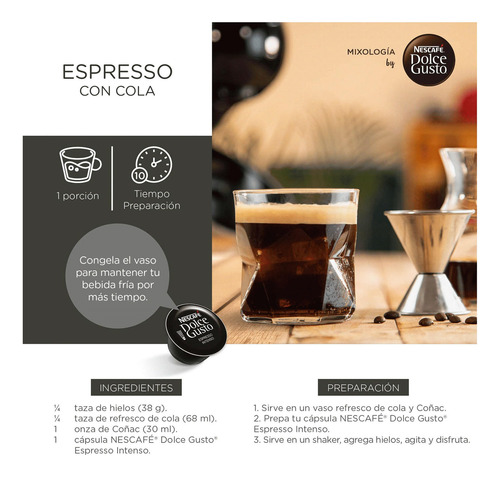 Combo: Nescafe Dolce Gusto Espresso Intenso 16 Capsulas +