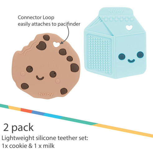 Mordedera Set De Dos Leche Y Galletas Nuby Silicon