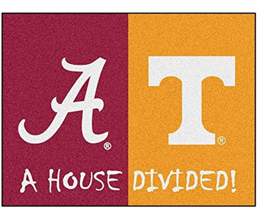 Fanmats 18673 Ncaa House Dividido Alabama / Tennessee House