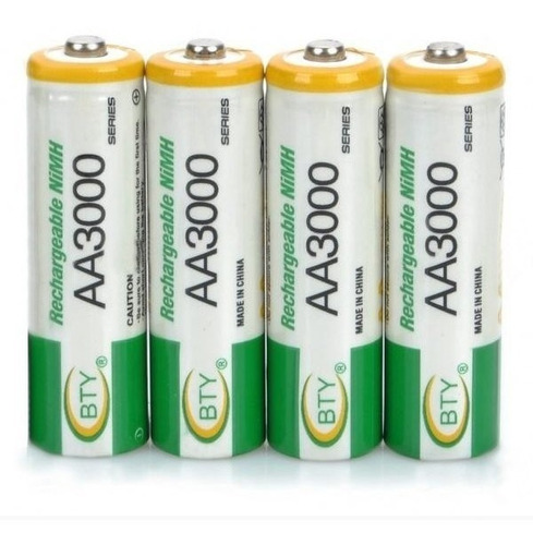 Par De Pilas Aa 3000 Mah Recargables Bty