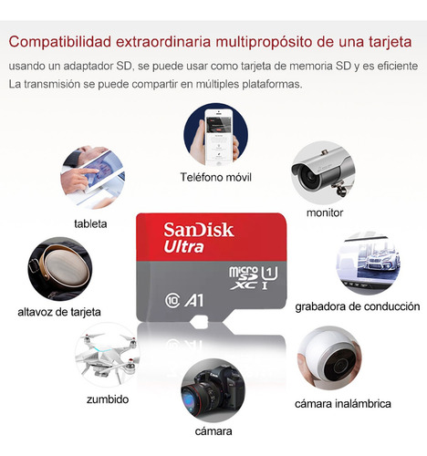 Sandisk Ultra Micro Sd Memory Card 32gb + Sd Adapter 120mb/s