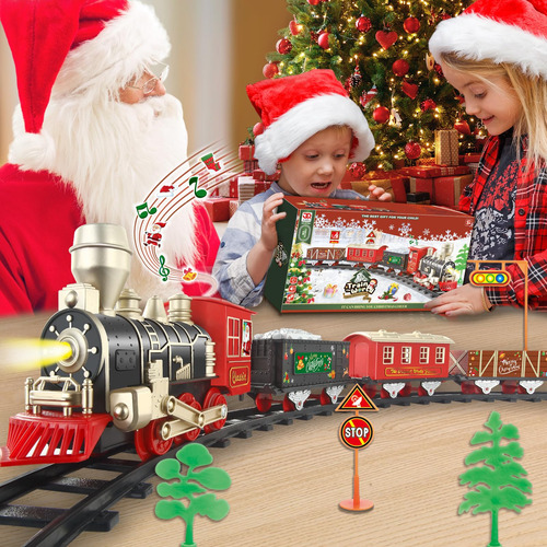 Set De Tren Navideño Jq Juqu Con Luces Y Sonidos Navideños P