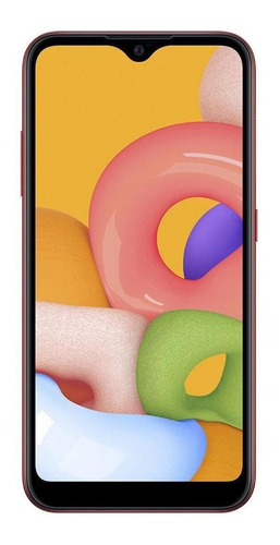 Imagem 1 de 4 de Smartphone Samsung Galaxy A01 32 Gb Vermelho 2 Gb Ram