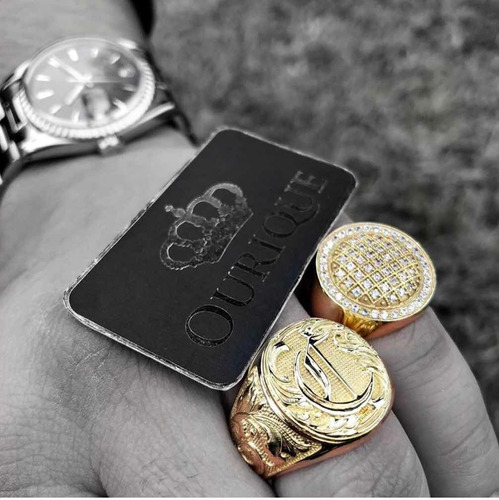 Anel Personalizado Ouro 18k 750 Com Diamantes Luxo