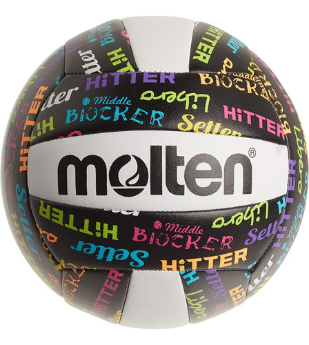 Pelota De Voley Molten Ms 500   Nº 5  Color Negra  Para Exterior