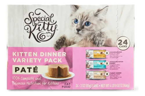 Pack X24 Latas Alimento Gato Special Kitty Dinner Pate  