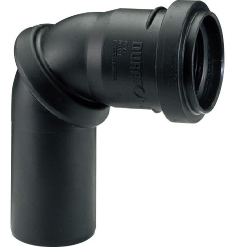 Codo Duratop Línea X Negro Poliangular 40
