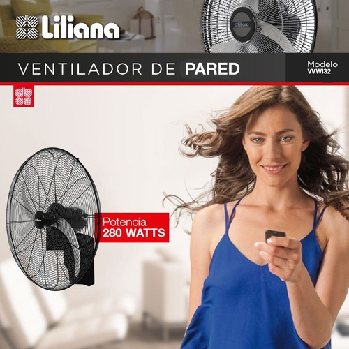 Ventilador Industrial De Pared Liliana 32 PuLG 3 Veloc 280w