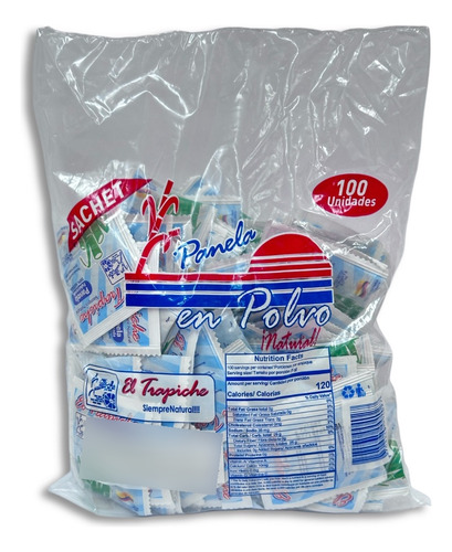 Sachets Panela Natural 100 Unidades