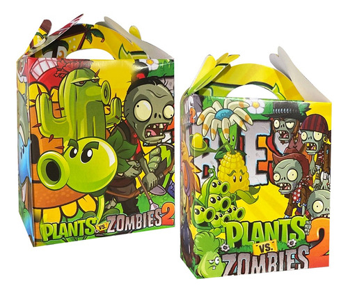 Plantas Vs Zombies Caja Dulcera 60 Piezas Dulcero Bolo