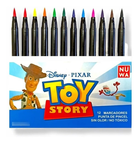 Marcadores Toy Story Disney X12 Pincel - Nuwa