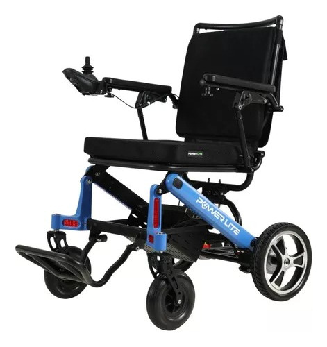 Cadeira De Rodas Motorizada Compact Pop 110 Kg Power Lite Cor Azul