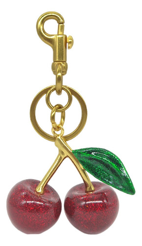 Llavero Cherry Car Para Mujer, Bonito Llavero De Metal Con F