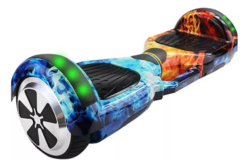 6,5 Hoverboard Skate Eletrico Infantil Criança Bluetooth Cor Fogo E Gelo