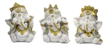 Comprar Esculturas Trio Ganeshas Cego, Surdo E Mudo 8 Cm Em Resina