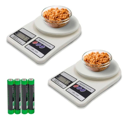 Balanza Gramera Digital Portátil 10kg Pantalla Lcd 2 Set