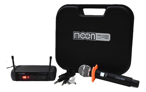 Micrófono Inalámbrico Moon Live301 Freq. Variable Recargable Negro