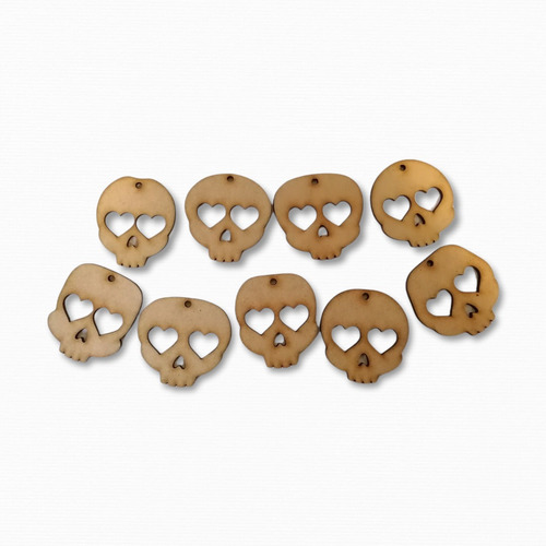 Calavera Mini Mdf 4.5cm Paquete De 100 Piezas Mdf