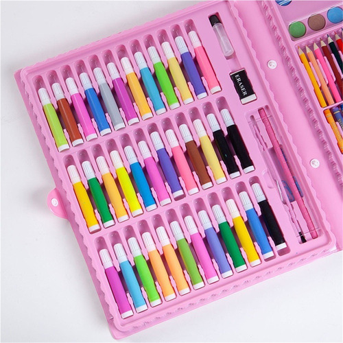 Ay Niños Pintura Set Acuarela Pluma Lápiz Pincel Marcador