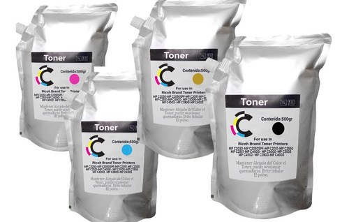 Kit 4 Bolsas Toner Par Ricoh Mpc2030 C2050 C2051 C2550 C2551