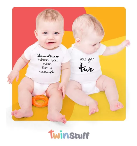 Twinstuff Mono Para Bebe Gemelo - Conjunto De Mamelucos Faci