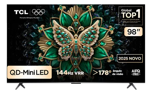 Smart TV TCL 98 Polegadas QLED Mini LED Matte 4K C6K WiFi Bluetoo...