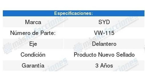 Balero Base Amortiguador Volkswagen Pointer Pickup 97 A 10