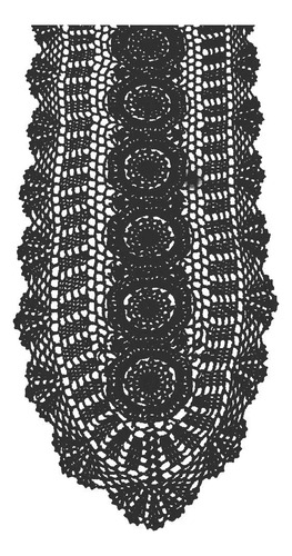 Kepswet 100% Algodón Hecho A Mano Crochet Encaje Oval Table