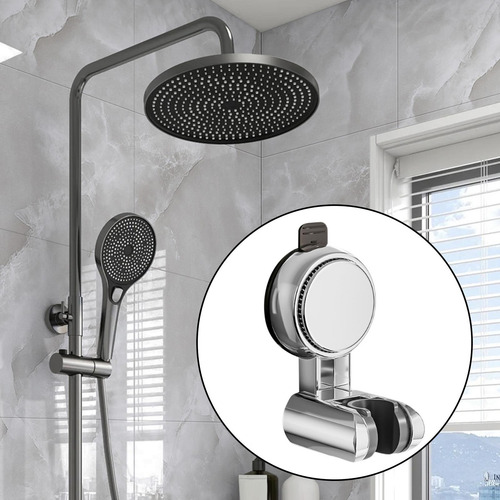 Soporte De Ducha Con Ventosa, Cabezal De Ducha Plata