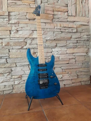 Guitarra Electrica Ltd Mh 103 Qm Standard Blue 