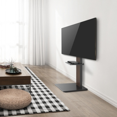 Rack Soporte - Televisor  Con Repisa Madera 