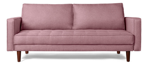 Sofá Cama Salim Makora Beehive De Lino Color Rosa