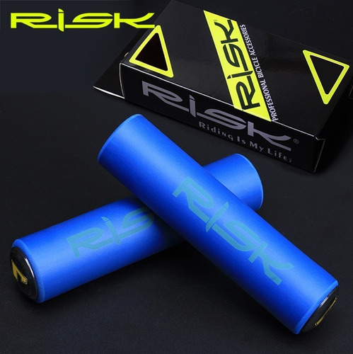 Imagen 3 de 6 de Puños De Silicon Espumado Para Bicicletas Marca Risk