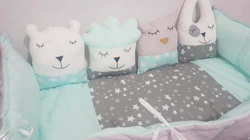 Set De Chichonera + Acolchado Animalitos Light Funcional