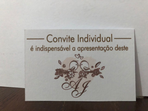 Imagem 1 de 3 de Kit Convite Individual Casamento Com 100 Unidades - 5600bl
