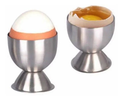 PLATINUX Juego de 6 hueveras de cristal blanco soporte para huevos brunch Egg-Cup de 35 ml desayuno 