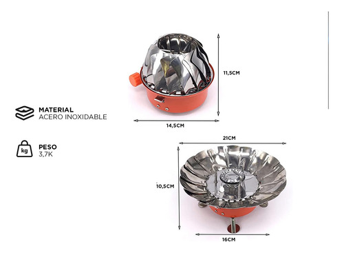 Anafe De Cocina Portátil Gadnic Regulable Para Camping A Gas