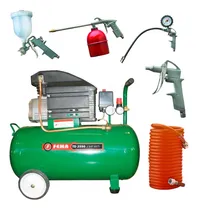 Comprar Compresor 2,5 Hp 220v 50 Litros 2 Incluye Kit 5 Piezas Fema