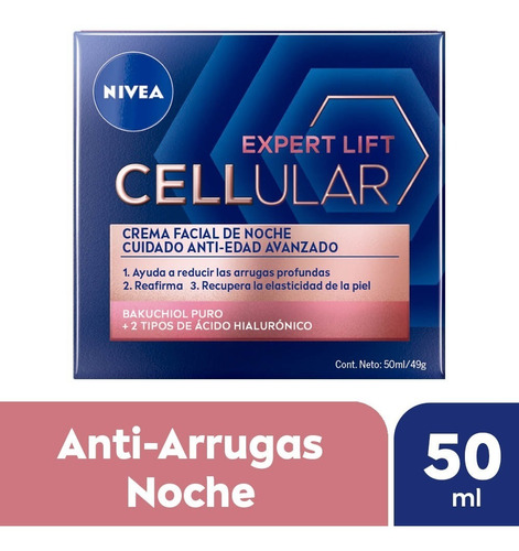 Crema Antiedad De Noche Nivea Cellular Expert Lift - 50ml