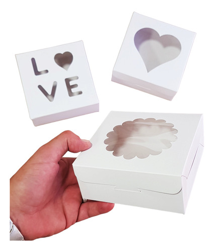 Combo 150 Cajas Con Visor Cor-flor-love -12x12x5 (50 De C/u)