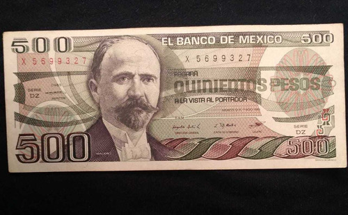 Billete De 500 Pesos Antiguo Para Coleccionar 